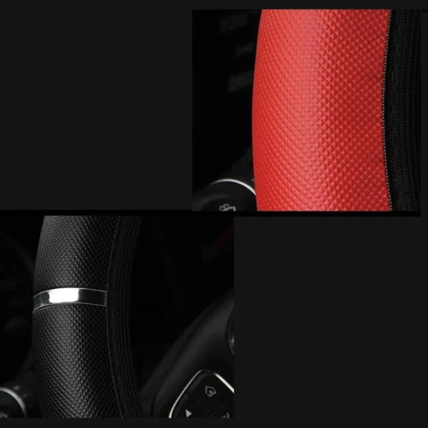 Copertura Volante Universale in PU Antiscivolo per Auto – Design Elegante 37-38cm