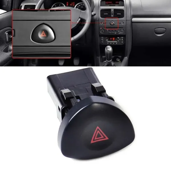 Interruttore di Emergenza Luci di Pericolo Renault Clio II 2001-2006 – Sostituzione 8200442723 82000060036