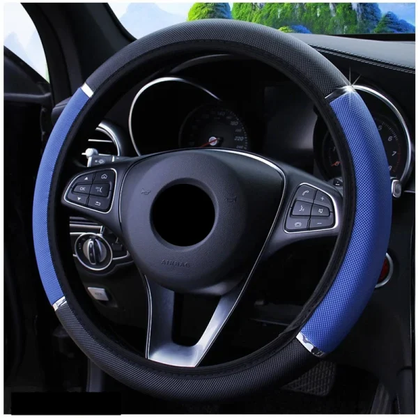 Copertura Volante Universale in PU Antiscivolo per Auto – Design Elegante 37-38cm