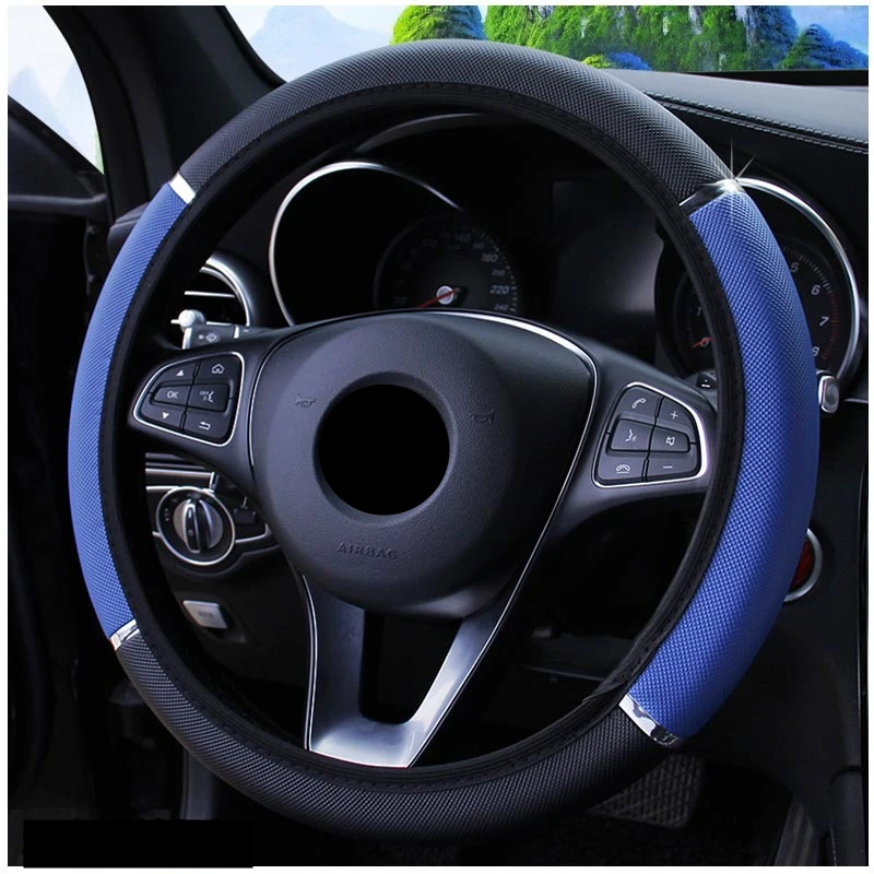 Copertura Volante Universale in PU Antiscivolo per Auto – Design Elegante 37-38cm