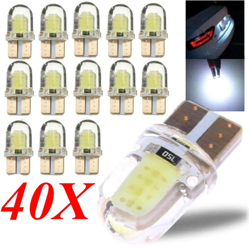 Lampadine LED W5W T10 194 168 COB 4SMD per Auto – Luce di Parcheggio Canbus Silica Bianco Luminoso