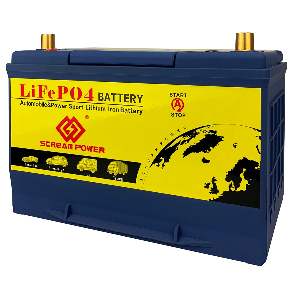 Batteria Auto LiFePO4 12V 100Ah 95D31L/R – Alta Qualità CCA1600A per Tutti i Tipi di Auto e Camper