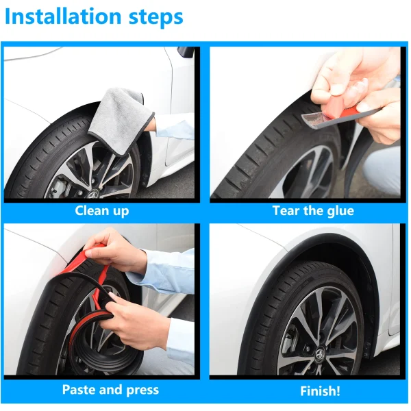 Passaruota Universali per Auto – Kit di Protezione Fendinebbia e Accessori per Arco Ruote