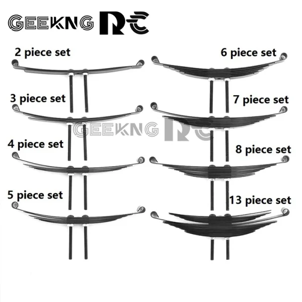 2 Set di Molle a Foglia in Acciaio per Modello RC Tamiya 1/14 Camion Rimorchio – Parti di Ricambio e Accessori