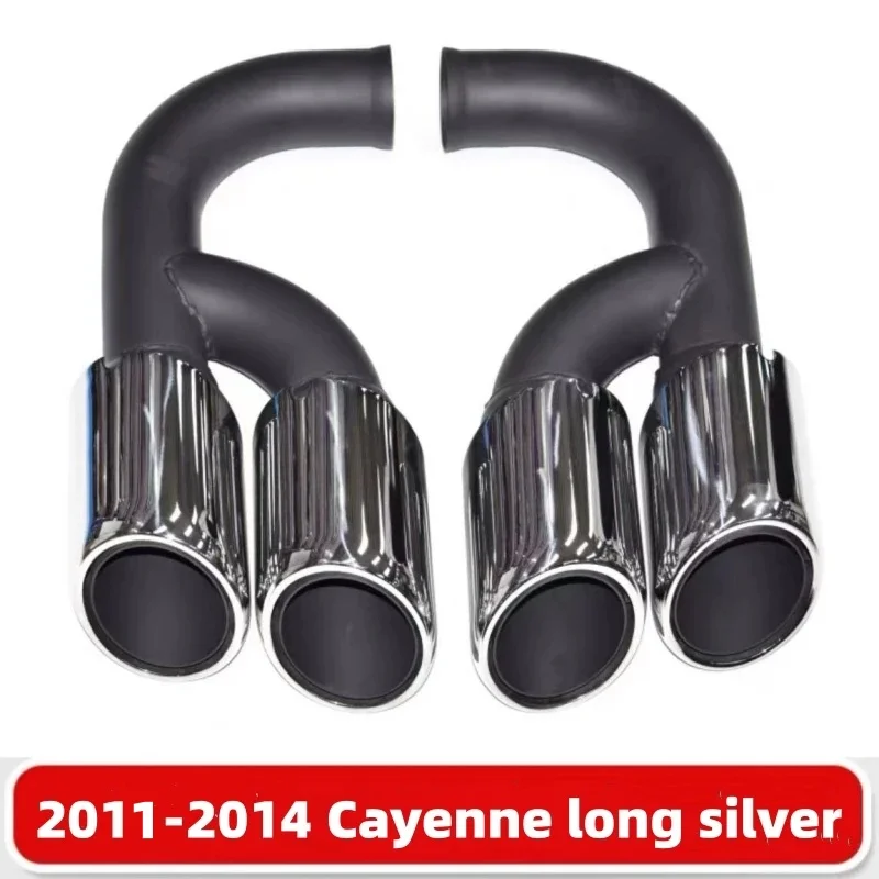 Terminale di Scarico in Acciaio Inossidabile per Porsche Cayenne 2011-2014 – Accessori Auto Nero per Sistema di Scarico