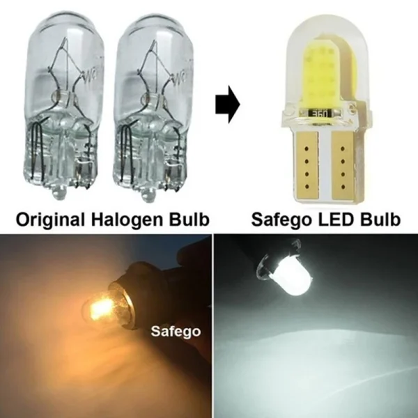 Lampadine LED W5W T10 194 168 COB 4SMD per Auto – Luce di Parcheggio Canbus Silica Bianco Luminoso