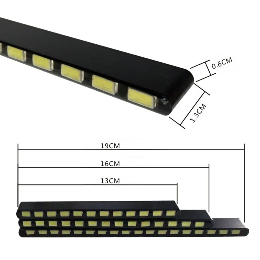 Striscia LED DRL Ultra-Sottile 12/14/18LED SMD 7030 – Fari Giornaliere Super Bright e Impermeabili