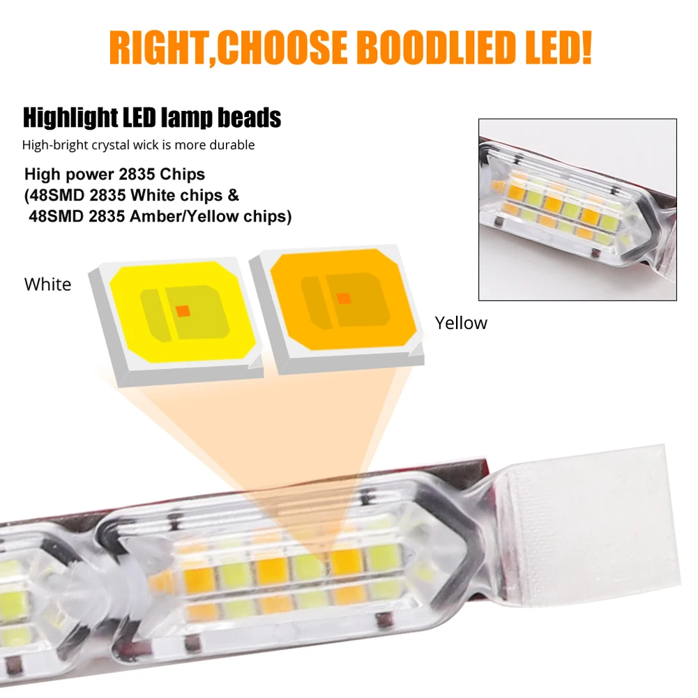 Striscia LED Flessibile DRL Impermeabile con Sequenza Fluida per Fari e Indicatori di Direzione