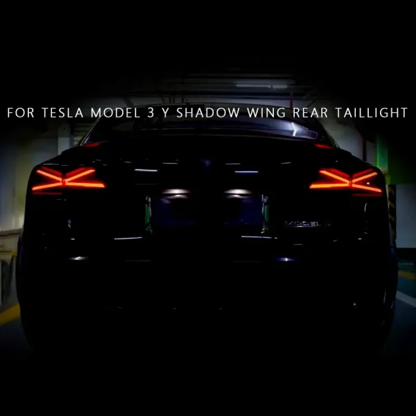 Faro Posteriore LED Tesla Model 3 Y – Modifica Shadow Wing Scanning Streamer