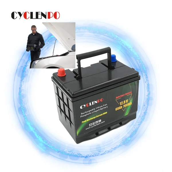 Batteria Auto LiFePO4 12V 60Ah – Massima Sicurezza e Avviamento Efficiente per Auto