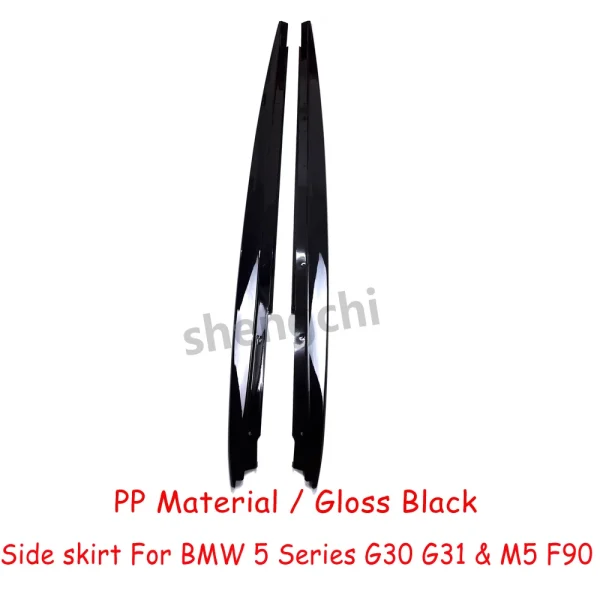 Side Skirt G30 M Performance Gloss Black per BMW 5 Series G31 M5 F90 – Estensioni Paraurti M Sport