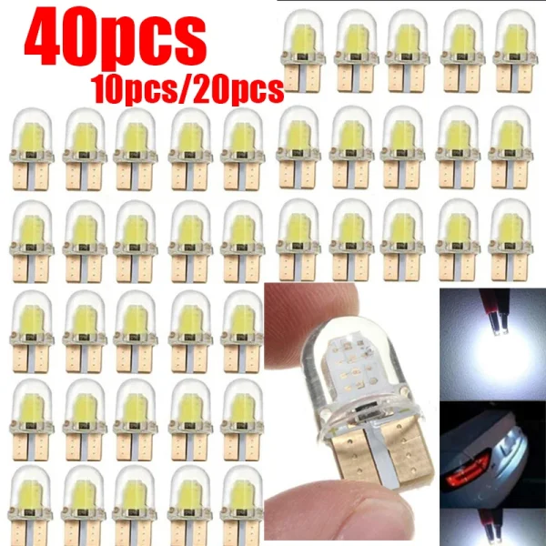 Lampadine LED W5W T10 194 168 COB 4SMD per Auto – Luce di Parcheggio Canbus Silica Bianco Luminoso