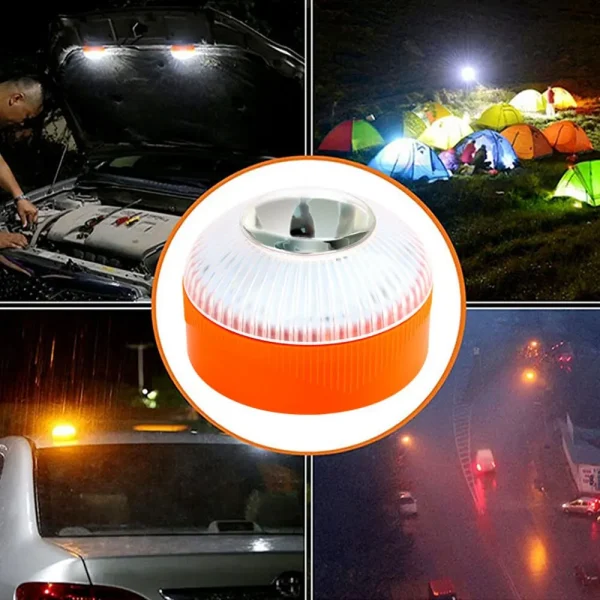 Faro LED di Emergenza per Auto con Magneti – Lampada Stroboscopica di Sicurezza per Incidenti Stradali