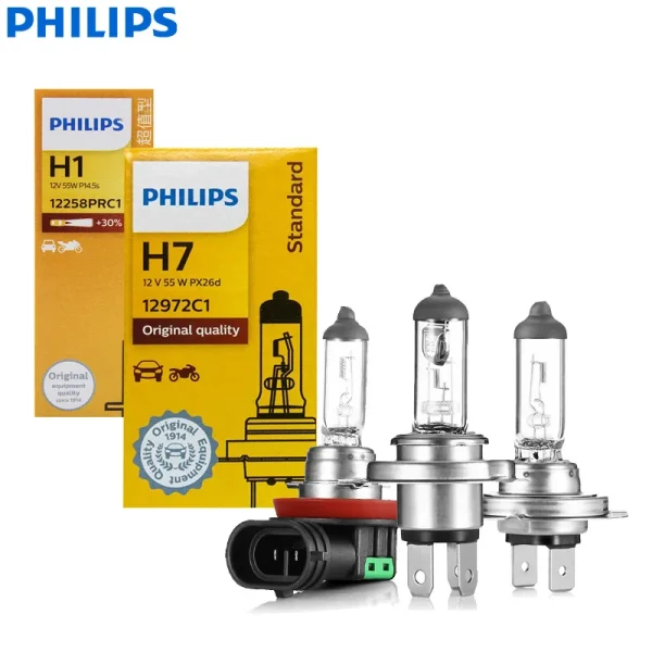 Faro Auto Halogeno Philips H4 H7 H11 Vision Originale 3200K – Lampadina Standard 1x