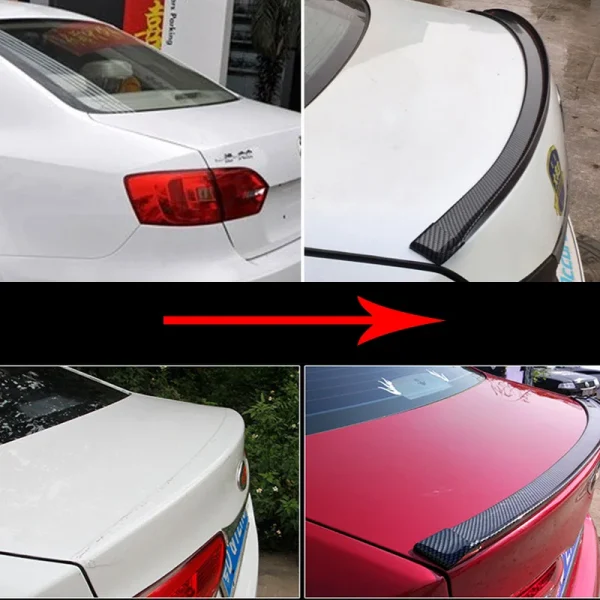 Spoiler Universale 1.5M in Fibra di Carbonio 5D Nera Lucida – Accessori Auto per Stile e Ristrutturazione DIY