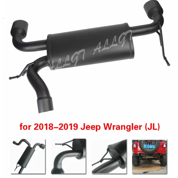 Impianto di Scarico Dual Outlet Performance Axle Back Satin Black per Jeep Wrangler JL JLU 2018-2022