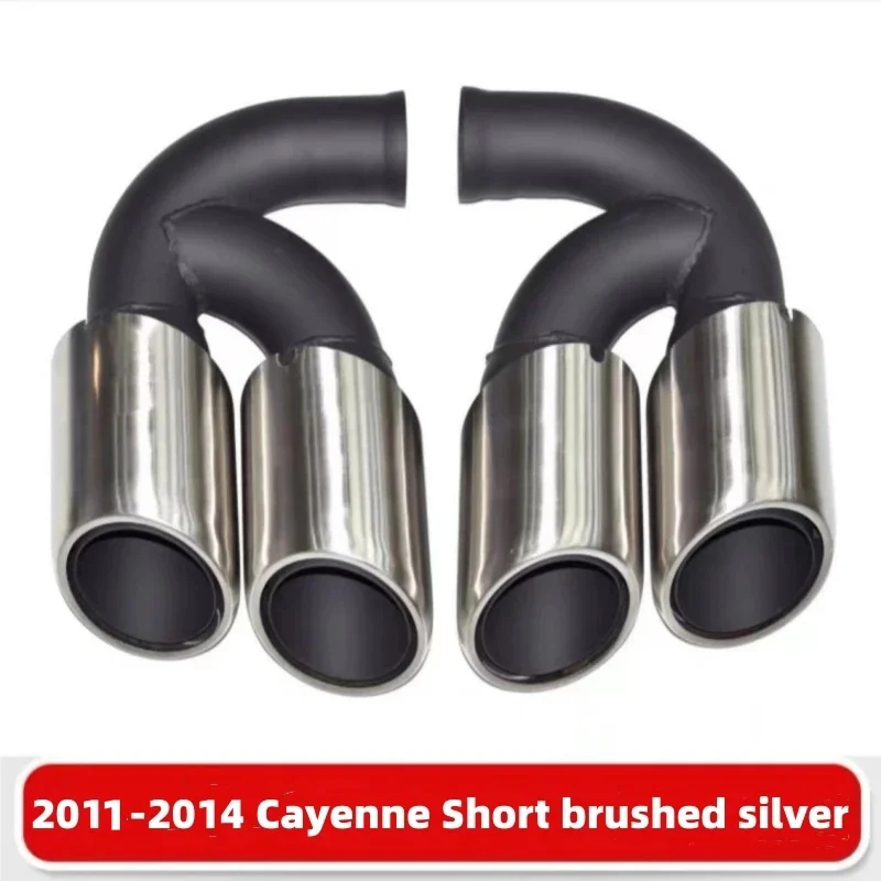 Terminale di Scarico in Acciaio Inossidabile per Porsche Cayenne 2011-2014 – Accessori Auto Nero per Sistema di Scarico