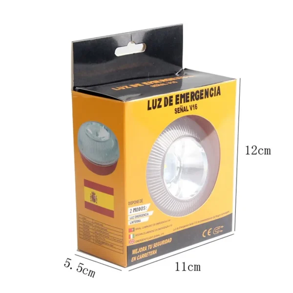 Faro LED di Emergenza per Auto con Magneti – Lampada Stroboscopica di Sicurezza per Incidenti Stradali