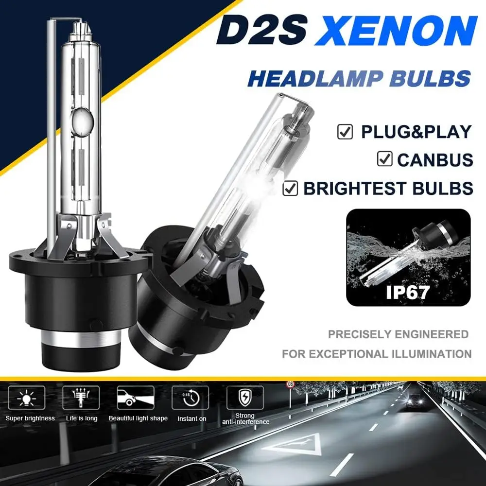 2Pz 35W D2S D4S Lampade Xenon HID Ultra Bianche 6000K – Ricambi Standard per Fari Auto