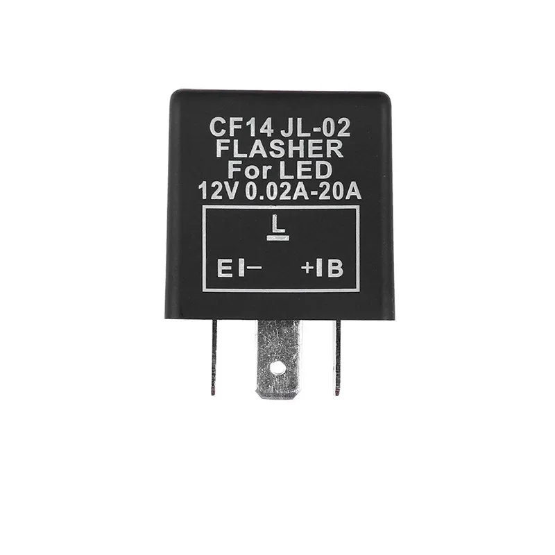 Relè Elettronico Universale 3 Pin CF13 CF14 JL-02 per Risolvere il Problema di Hyper Flash dei Indicatori LED 12V DC