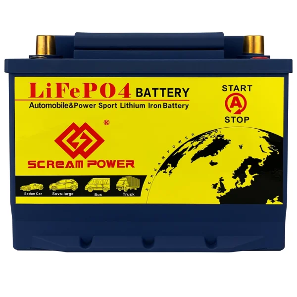 Avviatore Auto SCR 1-45 LiFePO4 12.8V 40AH – Batteria Ricaricabile Alta Potenza CCA 680A con BMS