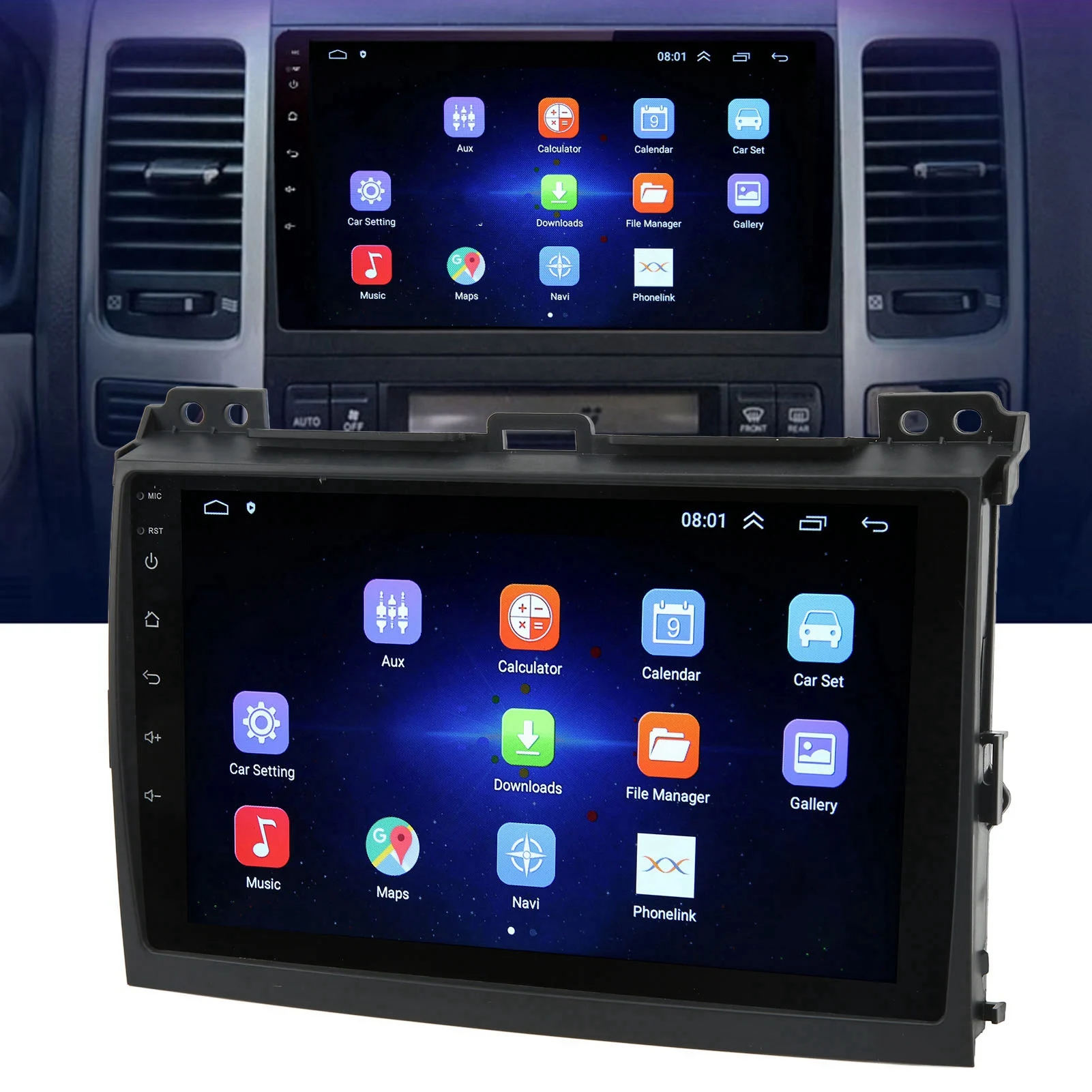 Autoradio Touchscreen Multimediale con GPS per Toyota Land Cruiser Prado 120 (2004-2009) – Sostituzione Perfetta