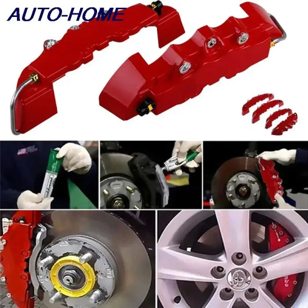 Copertura Universale per Pinze Freno Auto – 1 Paio di Caliper 3D Resistenti per Ruote