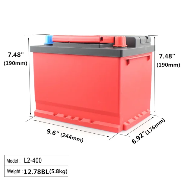 Batteria Auto L2-400 40Ah 1000CCA 12V – Alta Capacità Litio per Prestazioni Superiori