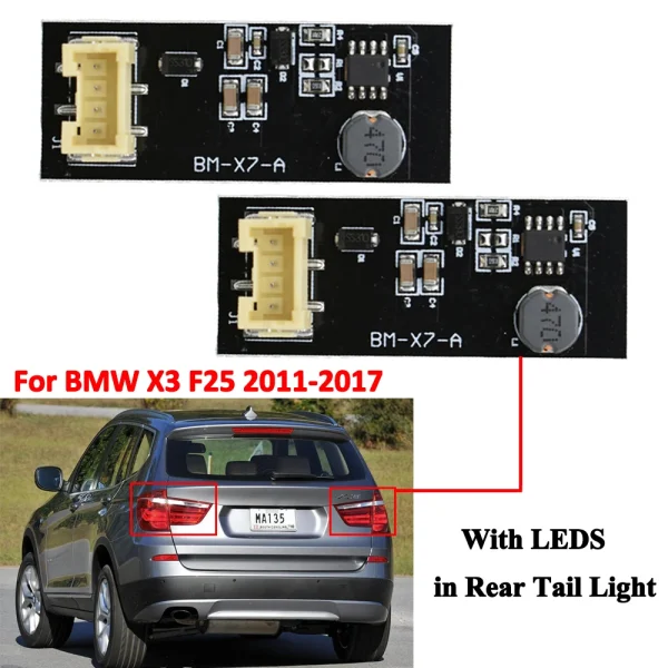 LED Light Plug and Play per BMW X3 F25 2011-2017 – Scheda di Riparazione e Sostituzione Fanale Posteriore Sinistro BINGWFPT