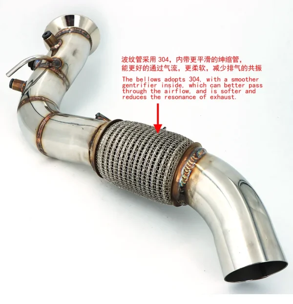 Downpipe M57N2 335D E90 E91 E92 | Tubo Scarico 535D E60 E61 635D E63 E64 X3 E83 X5 E70 X6 E71 – 2.75”