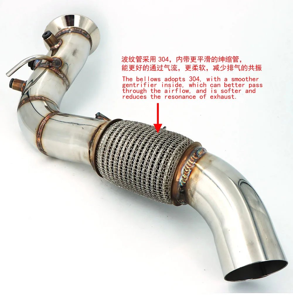 Downpipe M57N2 335D E90 E91 E92 | Tubo Scarico 535D E60 E61 635D E63 E64 X3 E83 X5 E70 X6 E71 – 2.75”