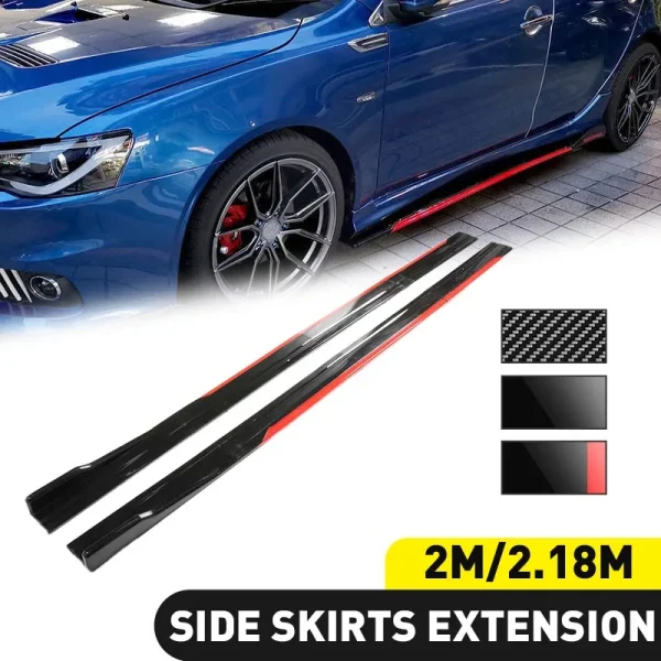 8PCS Estensioni Universali per Side Skirt 2m/2.18m – Lip Separator Bumper per BMW, Mercedes-Benz, Toyota, Audi, Nissan, Honda