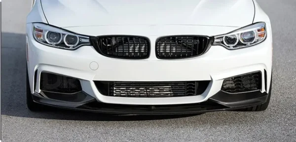 Spoiler Anteriore Lip in Fibra di Carbonio Glossy Black MP Style per BMW 4 Series F32 F36 M Sport 2014-2020