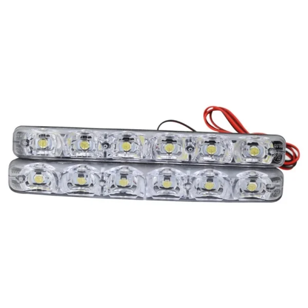 Faro Antifog 12V 6LED Bianco Luminoso Impermeabile per Auto – Luce diurna Duratura