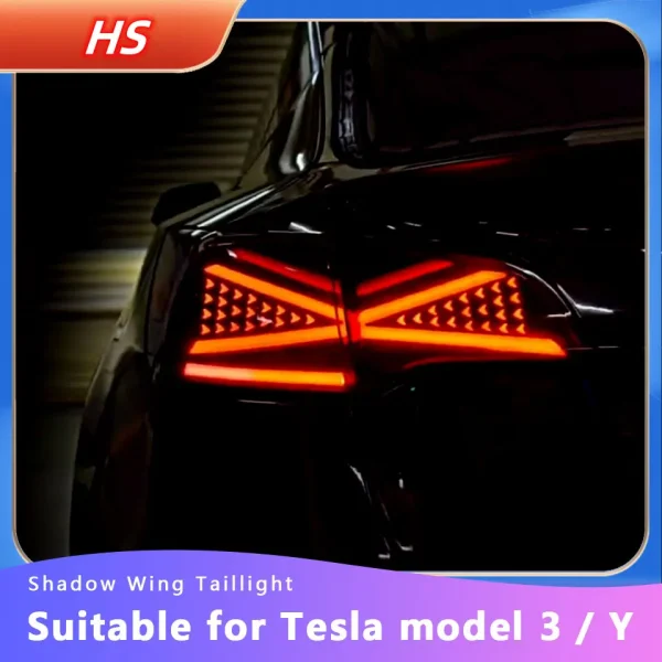 Faro Posteriore LED Tesla Model 3 Y – Modifica Shadow Wing Scanning Streamer