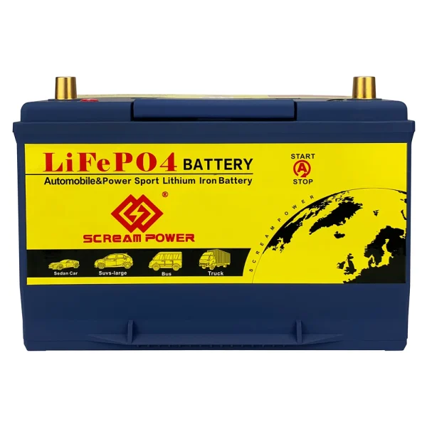 Batteria Auto LiFePO4 12V 100Ah 95D31L/R – Alta Qualità CCA1600A per Tutti i Tipi di Auto e Camper