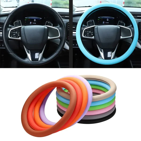 Copertura Universale in Silicone per Maniglie – Decorazione Fai da Te per Volante e Cambio Auto