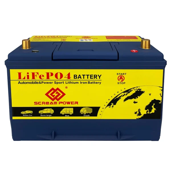 Batteria Auto LiFePO4 12V 100Ah 95D31L/R – Alta Qualità CCA1600A per Tutti i Tipi di Auto e Camper