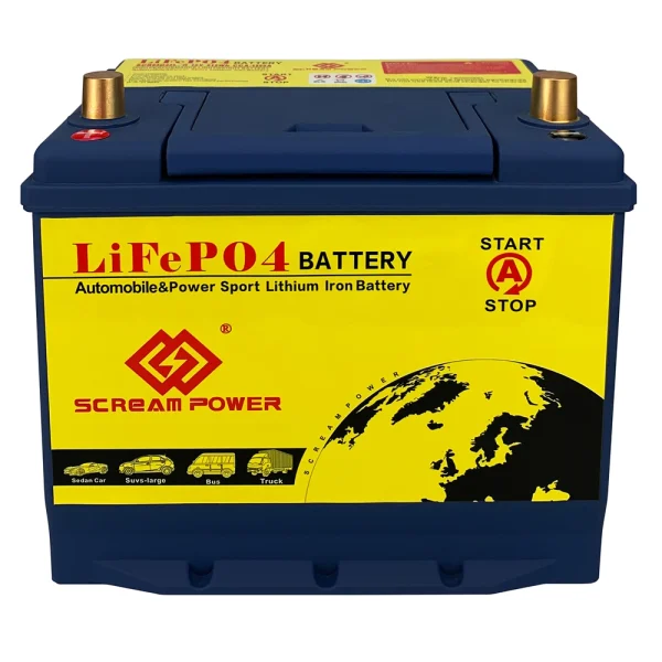 Batteria Auto 12V 40AH 65D23L/R LiFePO4 – 1200CCA, Potente e Affidabile!