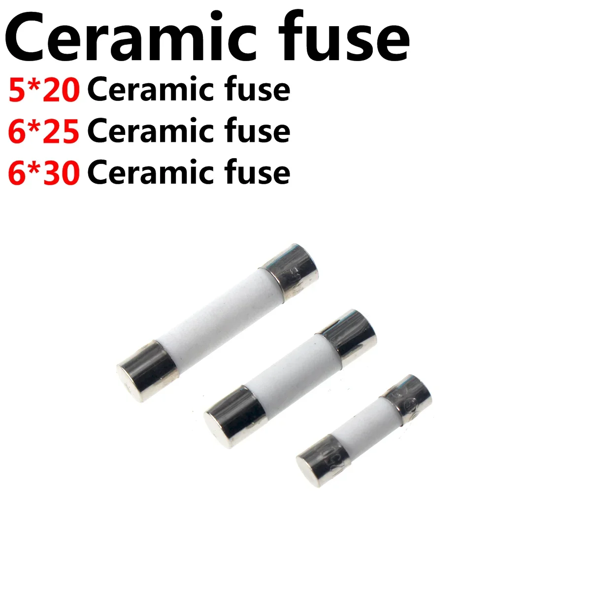 20 Pezzi Fusibili Tubolari Ceramici 5x20mm 250V – 0.5A a 30A, Fusibili Veloci per Elettronica